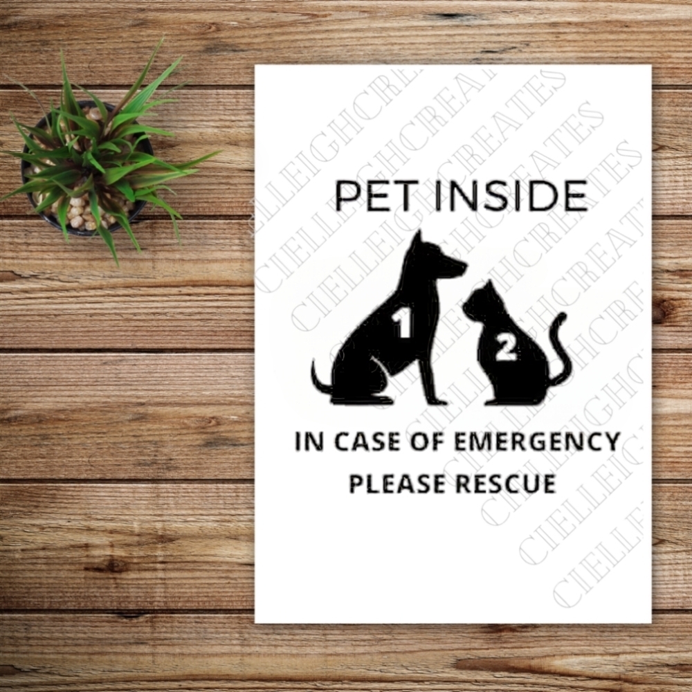 *2 for $20* Pet Inside Please Rescue Vinyl Decal Sticker Handcrafted